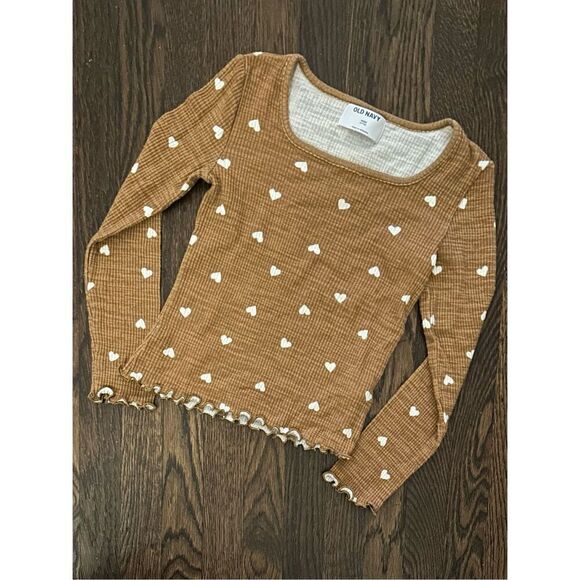 NEW OLD NAVY Girls M(8) Cozy Rib-Knit Long-Sleeve Printed Top BUY 2 GET 1 FREE - Picture 3 of 5